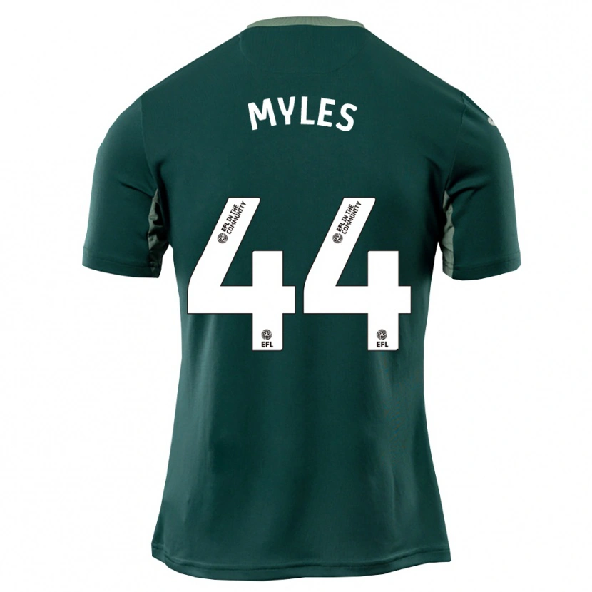 Danxen Uomo Maglia Elliot Myles #44 Verde Bianco Viola Kit Gara Away 2025/26 Maglietta