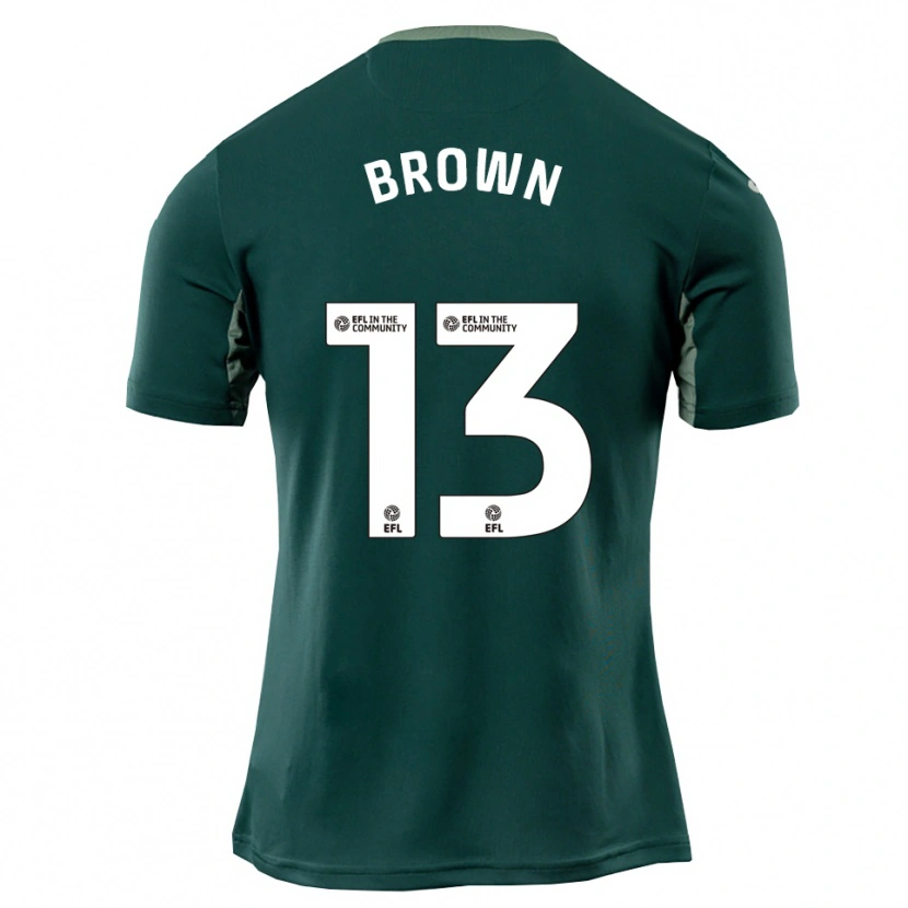 Danxen Uomo Maglia Mason Brown #13 Verde Bianco Viola Kit Gara Away 2025/26 Maglietta
