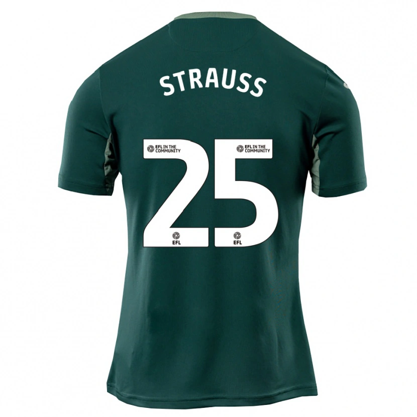 Danxen Uomo Maglia Hope Strauss #25 Verde Bianco Viola Kit Gara Away 2025/26 Maglietta