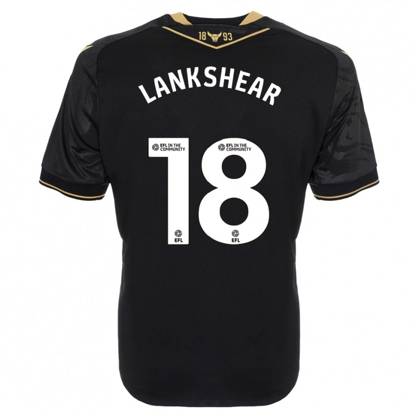 Danxen Uomo Maglia Will Lankshear #18 Nero Oro Kit Gara Away 2025/26 Maglietta