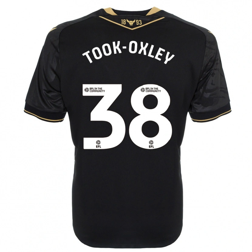 Danxen Uomo Maglia Zaide Took-Oxley #38 Nero Oro Kit Gara Away 2025/26 Maglietta