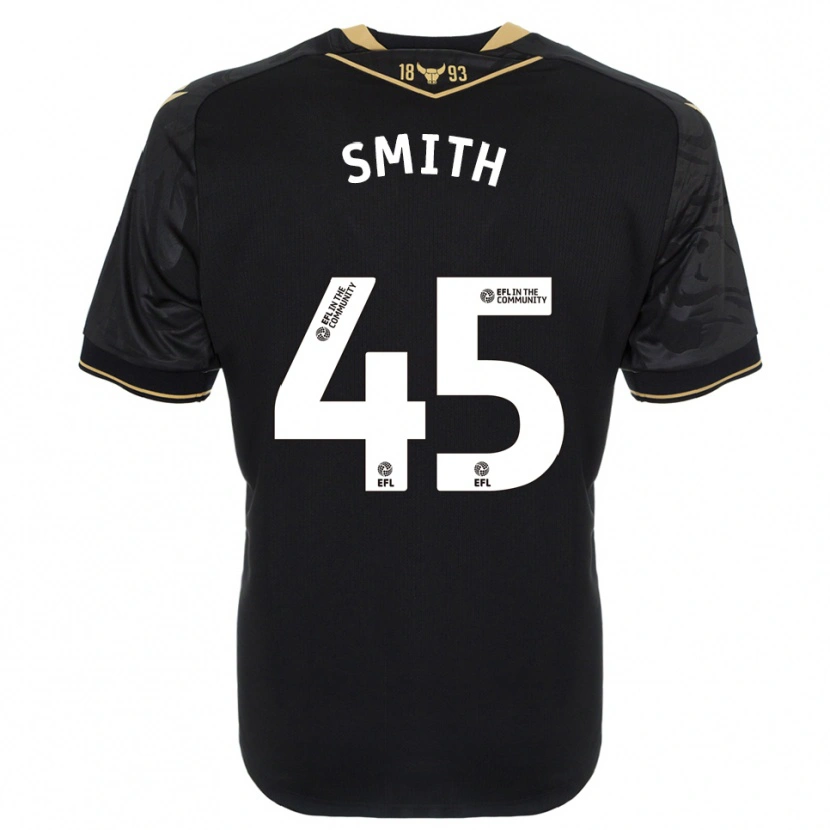 Danxen Uomo Maglia Max Smith #45 Nero Oro Kit Gara Away 2025/26 Maglietta