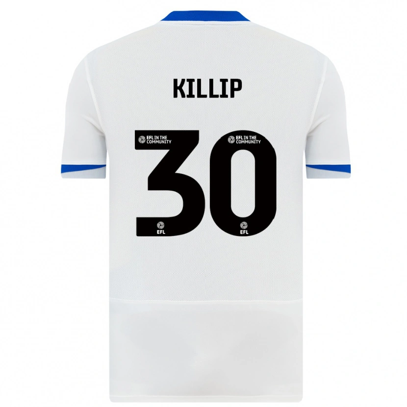 Danxen Uomo Maglia Ben Killip #30 Bianco Nero Kit Gara Away 2025/26 Maglietta