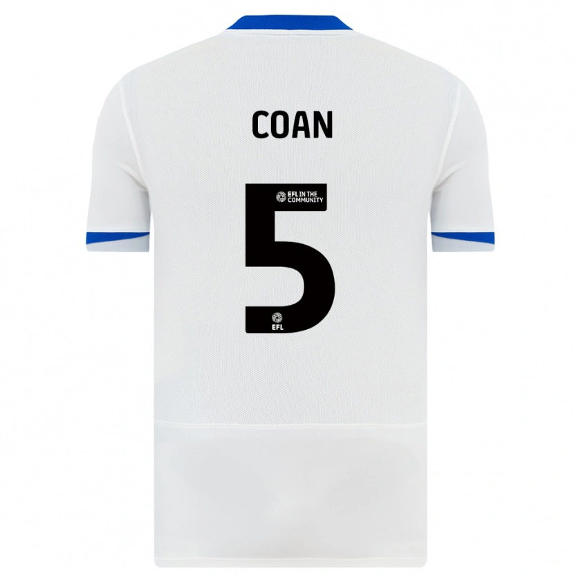 Danxen Uomo Maglia Hannah Coan #5 Bianco Nero Kit Gara Away 2025/26 Maglietta