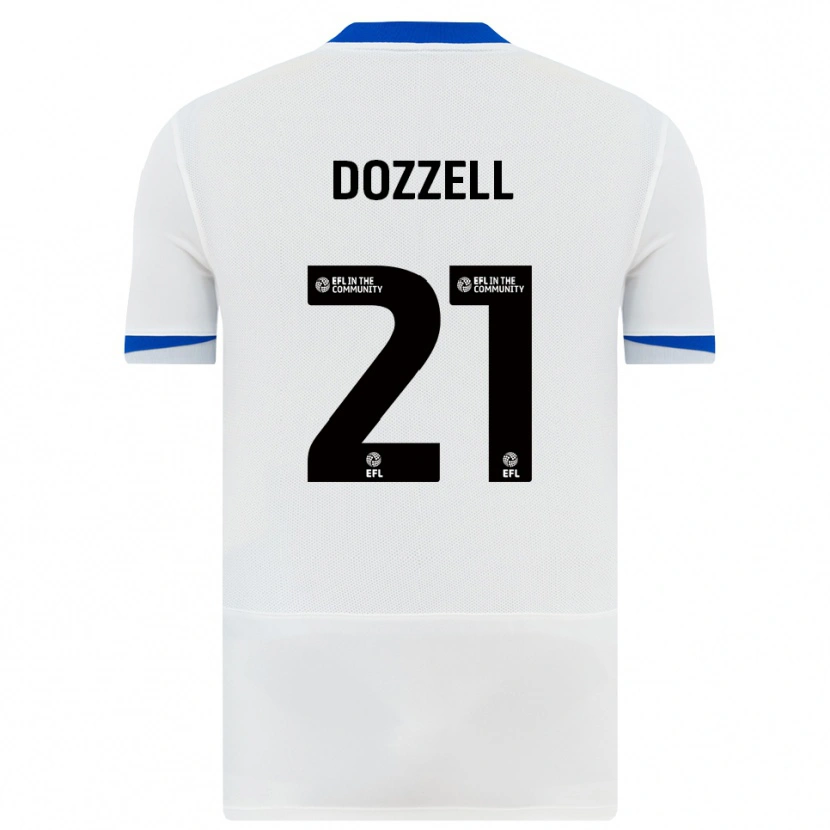 Danxen Uomo Maglia Andre Dozzell #21 Bianco Nero Kit Gara Away 2025/26 Maglietta