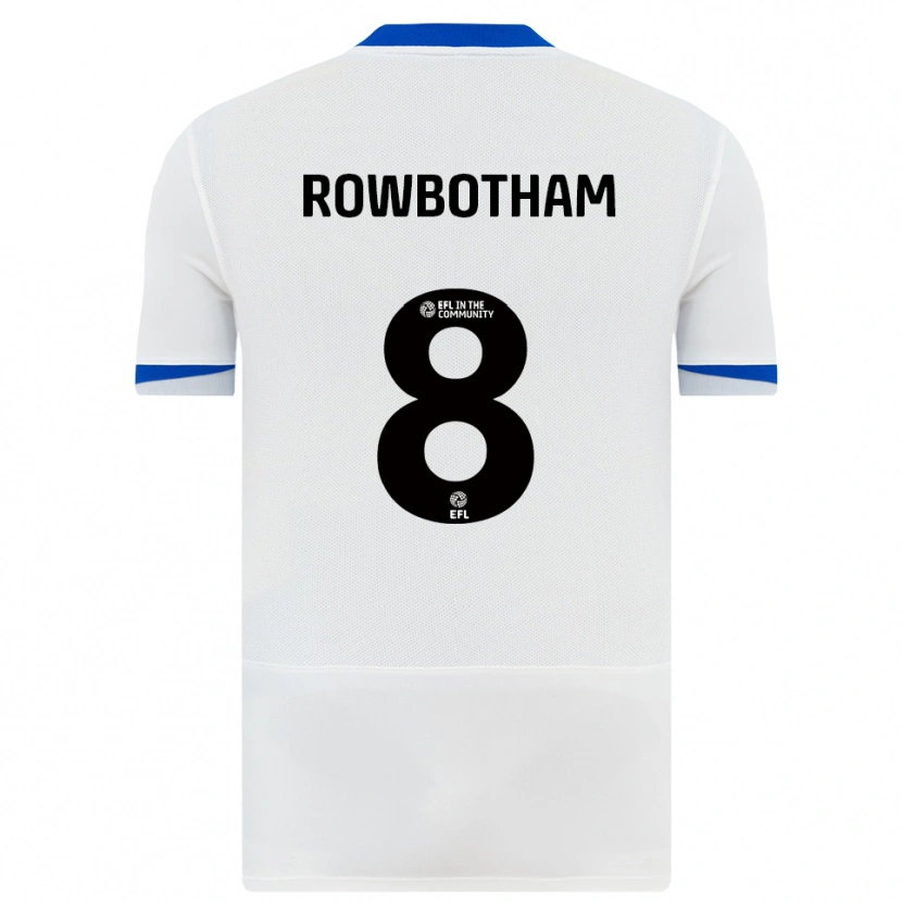 Danxen Uomo Maglia Ava Rowbotham #8 Bianco Nero Kit Gara Away 2025/26 Maglietta