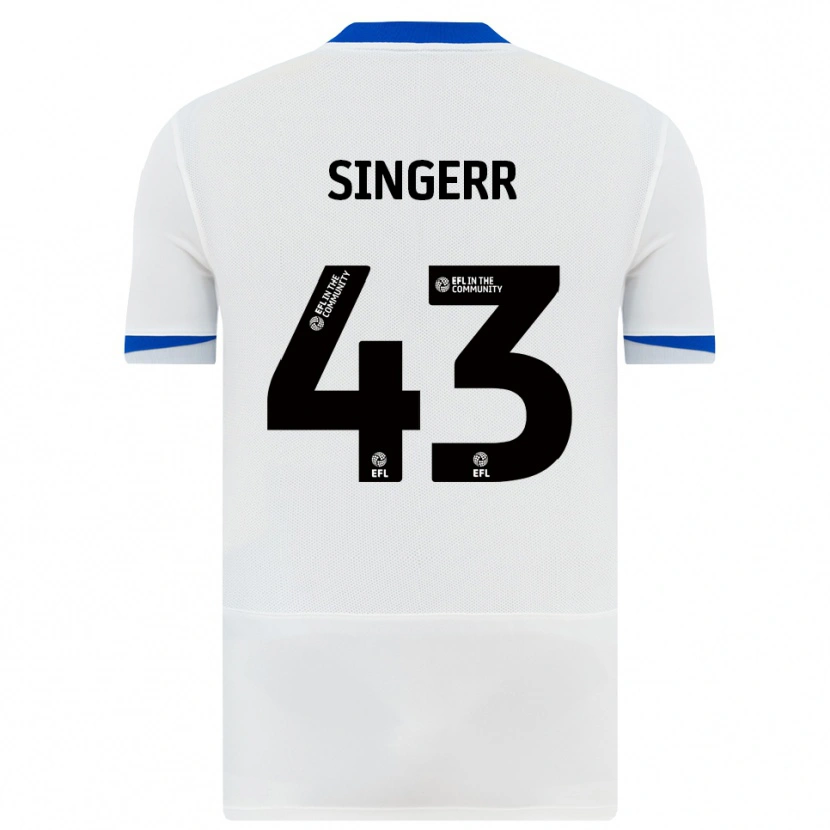 Danxen Uomo Maglia Olutayo Singerr #43 Bianco Nero Kit Gara Away 2025/26 Maglietta