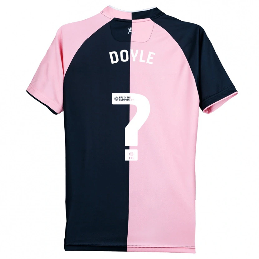 Danxen Uomo Maglia Libby Doyle #0 Rosa Nero Kit Gara Away 2025/26 Maglietta