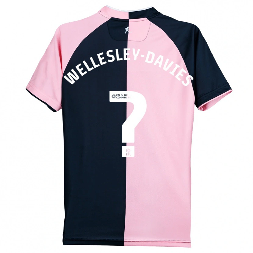 Danxen Uomo Maglia Lilly Wellesley-Davies #0 Rosa Nero Kit Gara Away 2025/26 Maglietta