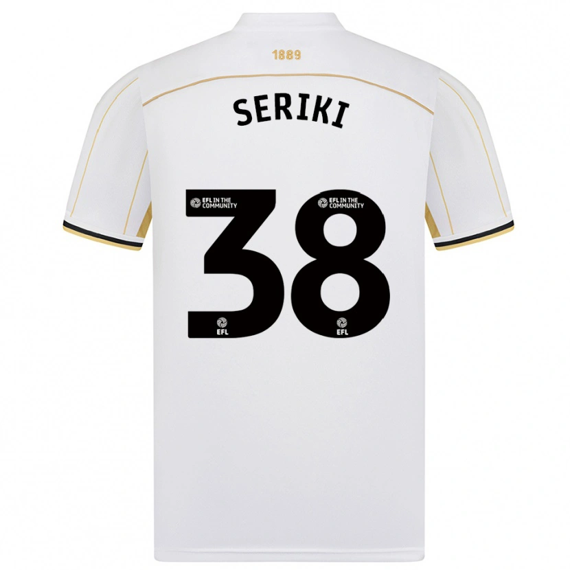 Danxen Uomo Maglia Femi Seriki #38 Bianco Oro Kit Gara Away 2025/26 Maglietta
