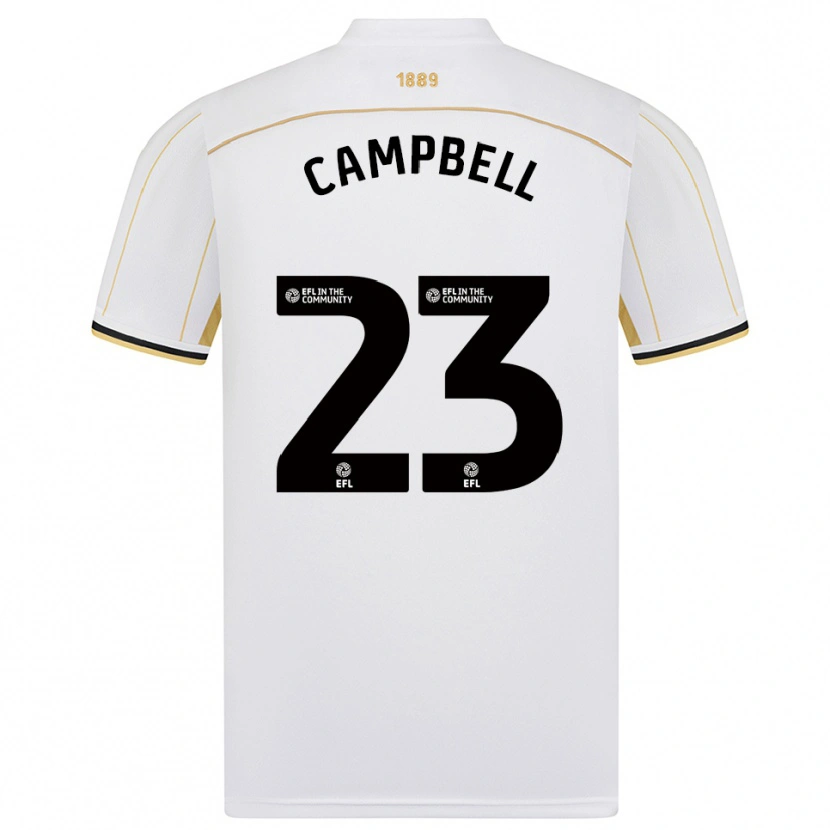Danxen Uomo Maglia Tyrese Campbell #23 Bianco Oro Kit Gara Away 2025/26 Maglietta
