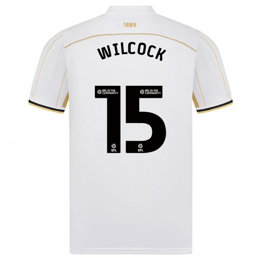 Danxen Uomo Maglia Tamara Wilcock #15 Bianco Oro Kit Gara Away 2025/26 Maglietta