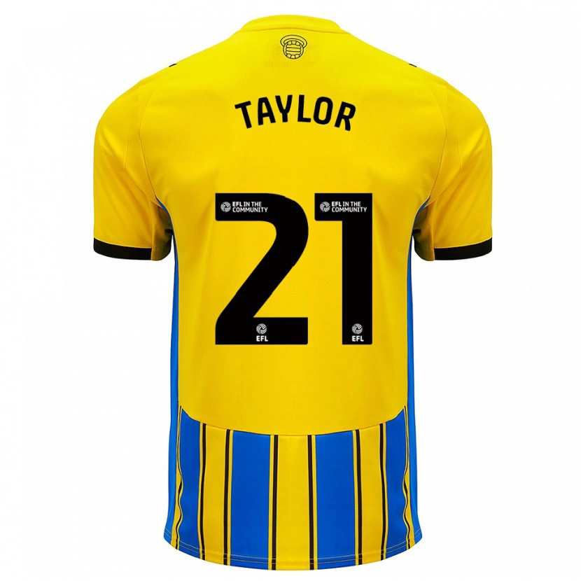 Danxen Uomo Maglia Charlie Taylor #21 Blu Giallo Kit Gara Away 2025/26 Maglietta