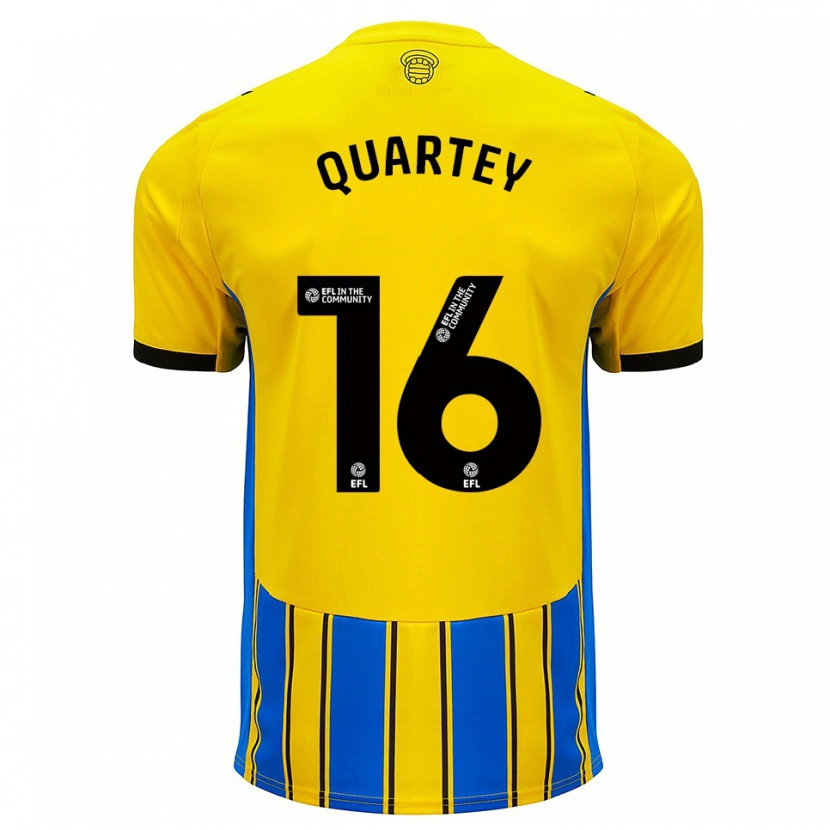 Danxen Uomo Maglia Kojo Quartey #16 Blu Giallo Kit Gara Away 2025/26 Maglietta