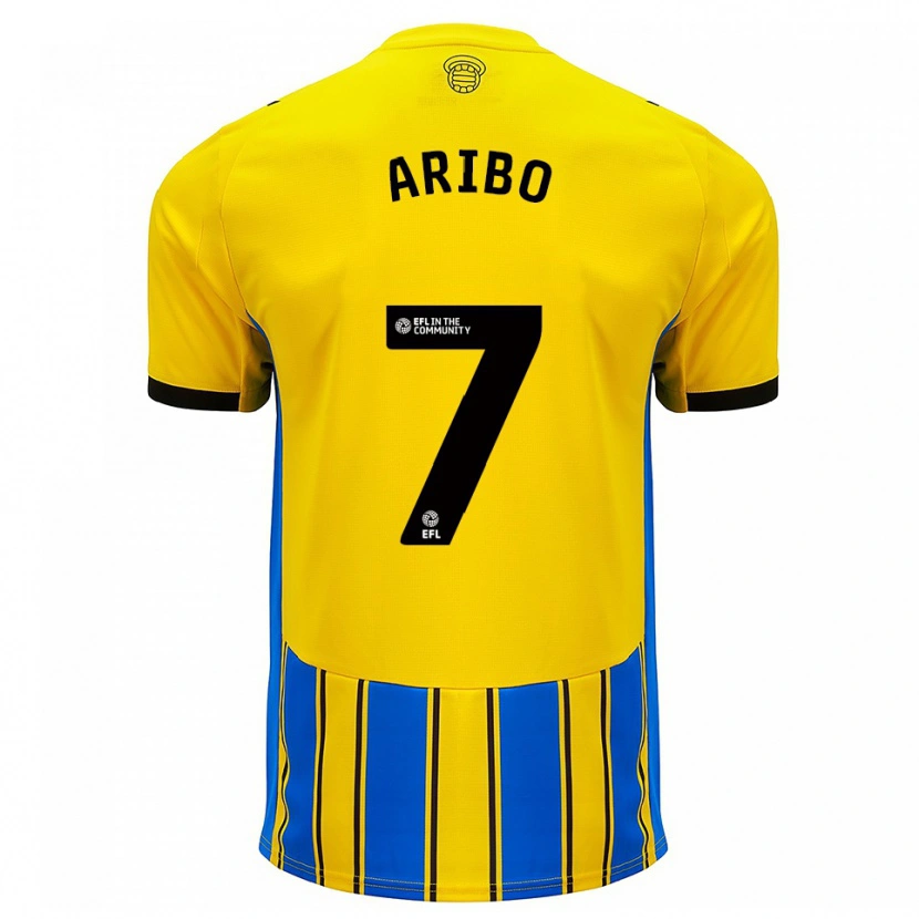 Danxen Uomo Maglia Joe Aribo #7 Blu Giallo Kit Gara Away 2025/26 Maglietta