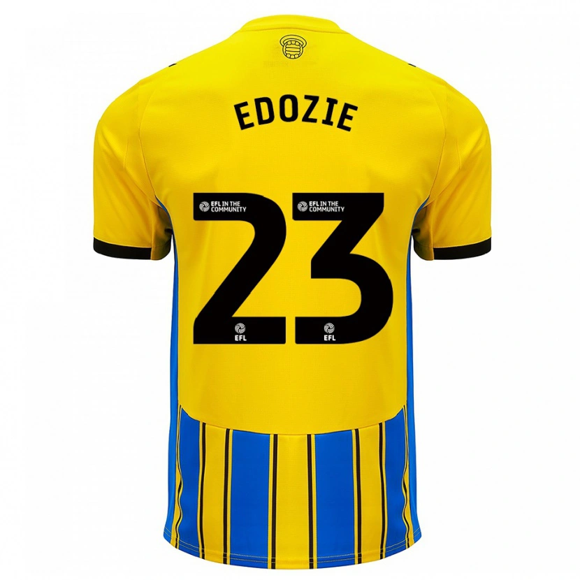 Danxen Uomo Maglia Samuel Edozie #23 Blu Giallo Kit Gara Away 2025/26 Maglietta