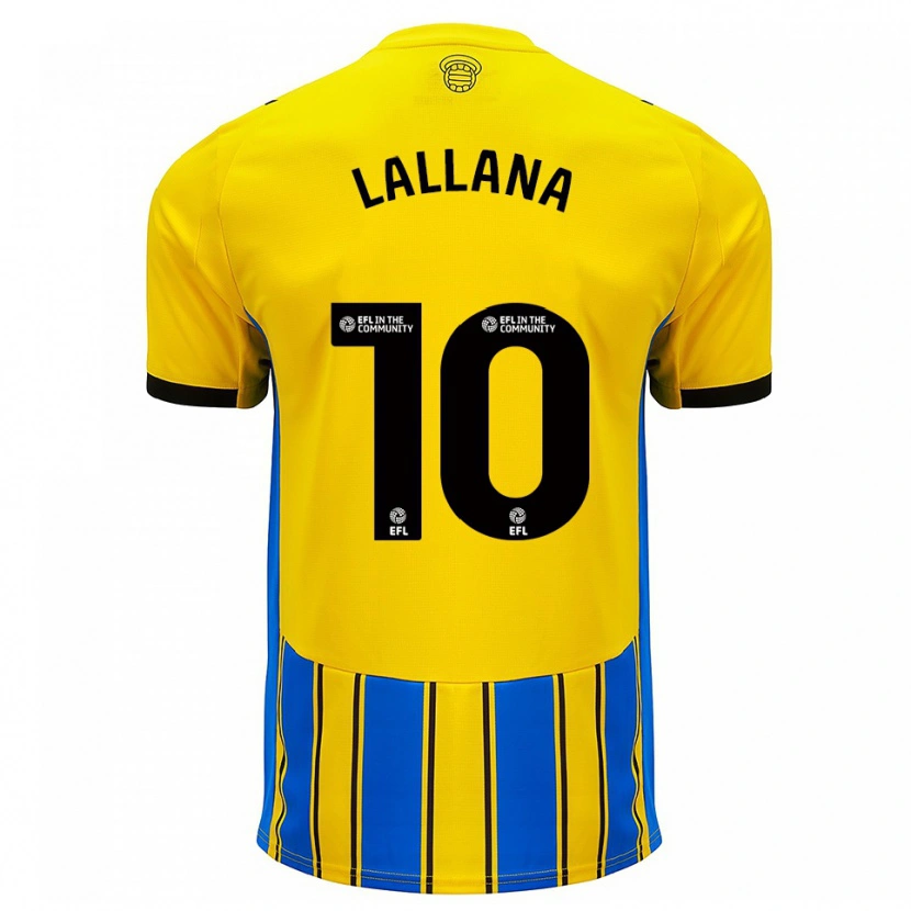 Danxen Uomo Maglia Adam Lallana #10 Blu Giallo Kit Gara Away 2025/26 Maglietta