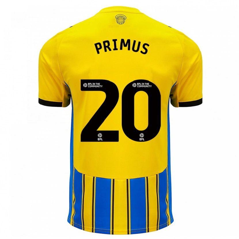 Danxen Uomo Maglia Atlanta Primus #20 Blu Giallo Kit Gara Away 2025/26 Maglietta