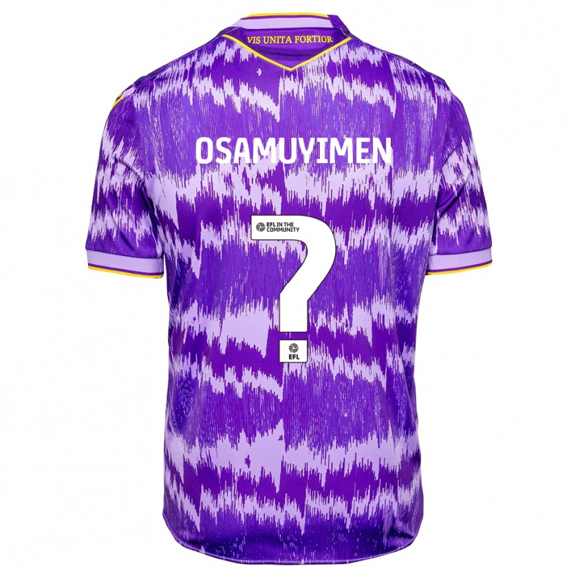 Danxen Uomo Maglia David Osamuyimen #0 Viola Giallo Kit Gara Away 2025/26 Maglietta