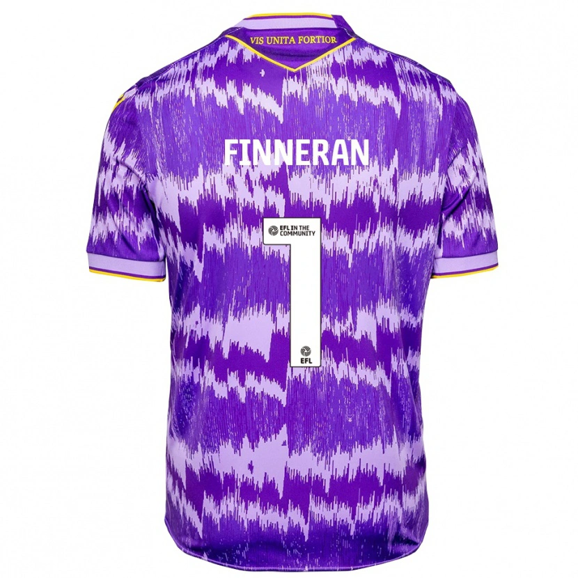 Danxen Uomo Maglia Ellie Finneran #1 Viola Giallo Kit Gara Away 2025/26 Maglietta