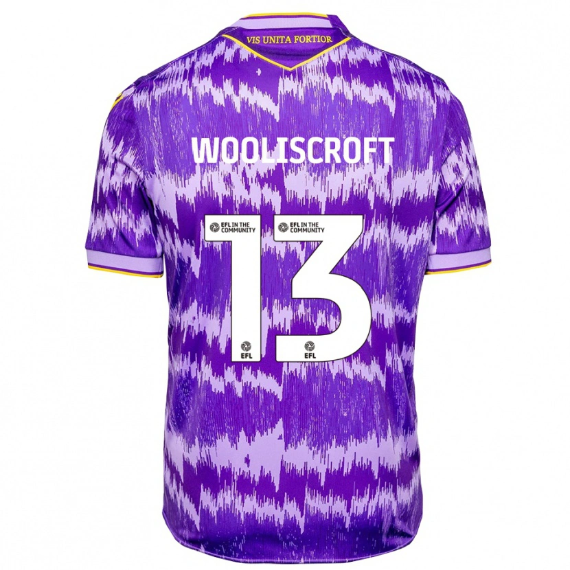 Danxen Uomo Maglia Morgan Wooliscroft #13 Viola Giallo Kit Gara Away 2025/26 Maglietta