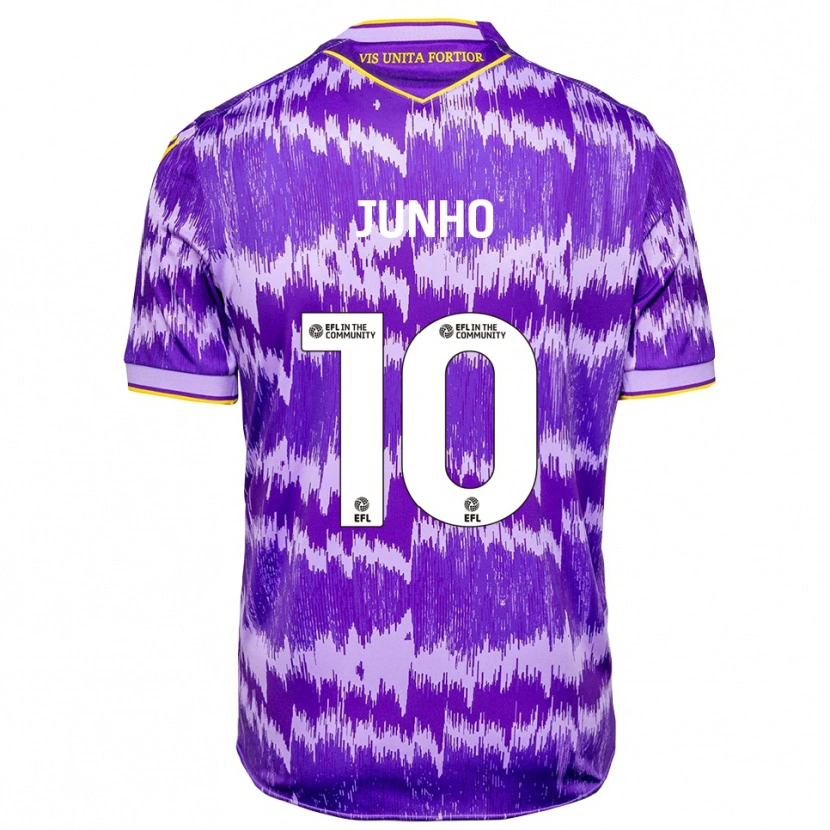 Danxen Uomo Maglia Jun-Ho Bae #10 Viola Giallo Kit Gara Away 2025/26 Maglietta