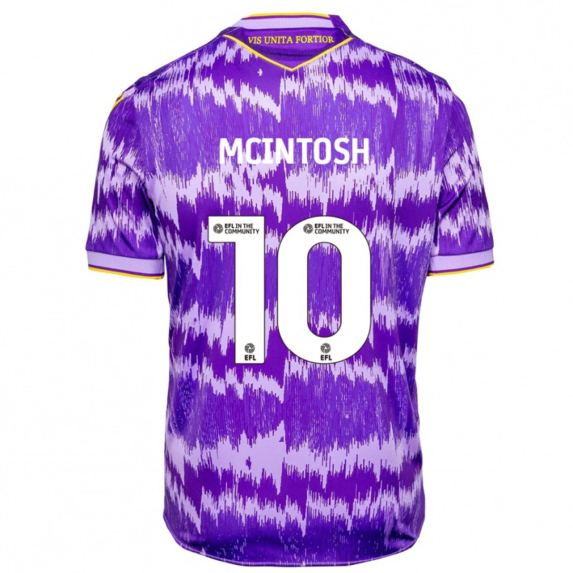 Danxen Uomo Maglia Ruben Mcintosh #10 Viola Giallo Kit Gara Away 2025/26 Maglietta