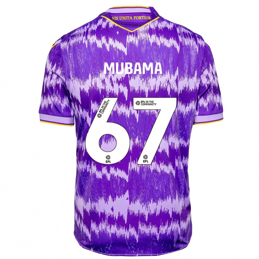 Danxen Uomo Maglia Divin Mubama #67 Viola Giallo Kit Gara Away 2025/26 Maglietta