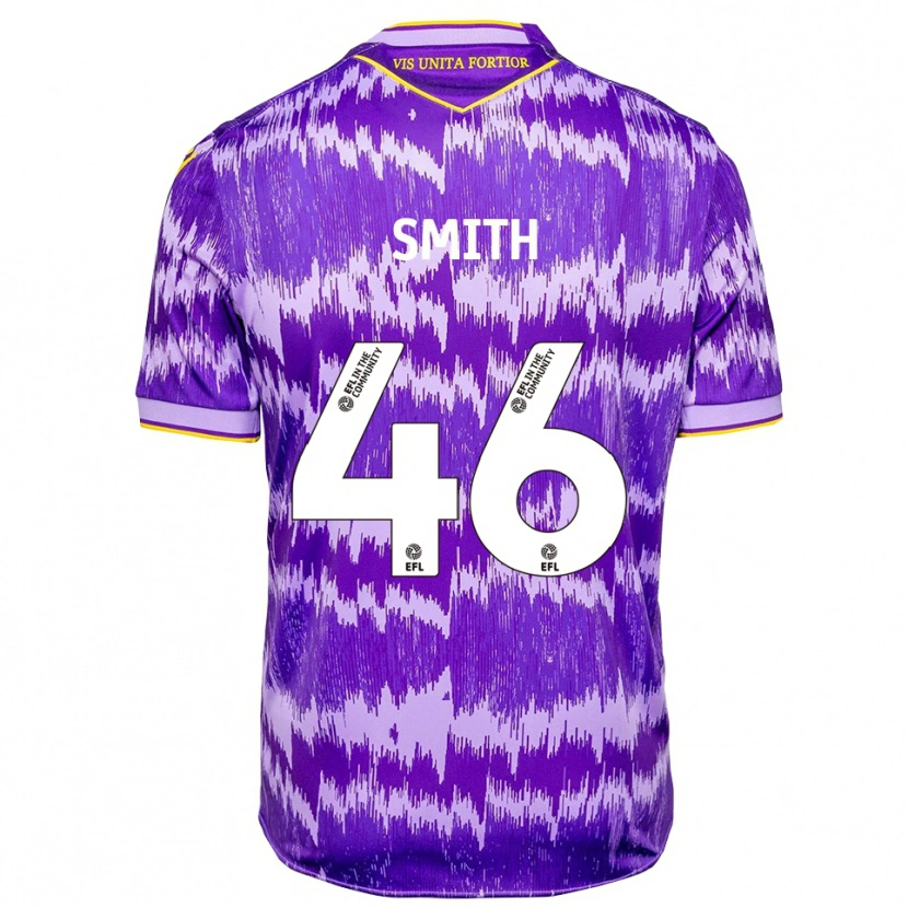 Danxen Uomo Maglia William Smith #46 Viola Giallo Kit Gara Away 2025/26 Maglietta