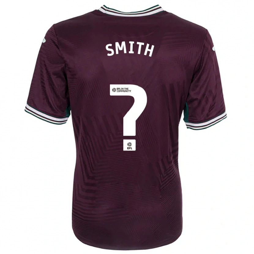 Danxen Uomo Maglia Liam Smith #0 Rosso Ruggine Bianco Kit Gara Away 2025/26 Maglietta