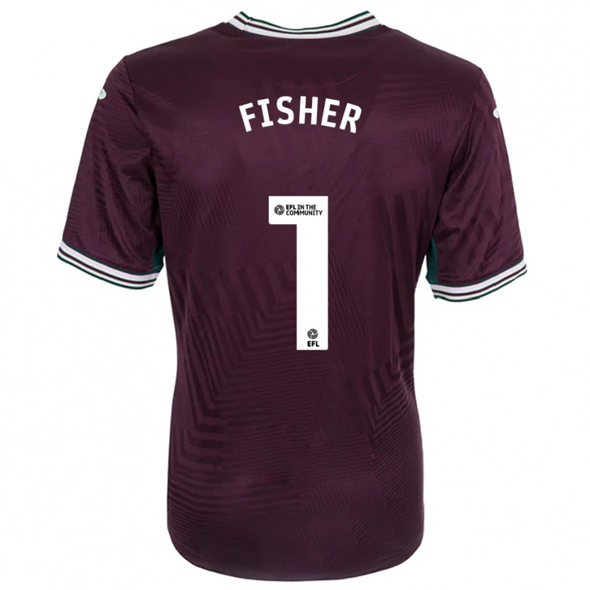 Danxen Uomo Maglia Andy Fisher #1 Rosso Ruggine Bianco Kit Gara Away 2025/26 Maglietta