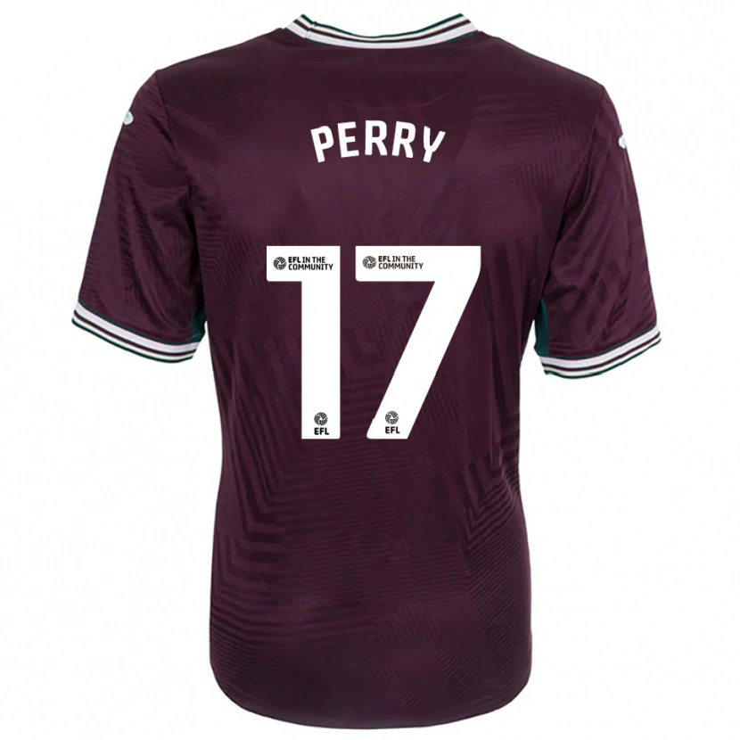 Danxen Uomo Maglia Harlan Perry #17 Rosso Ruggine Bianco Kit Gara Away 2025/26 Maglietta