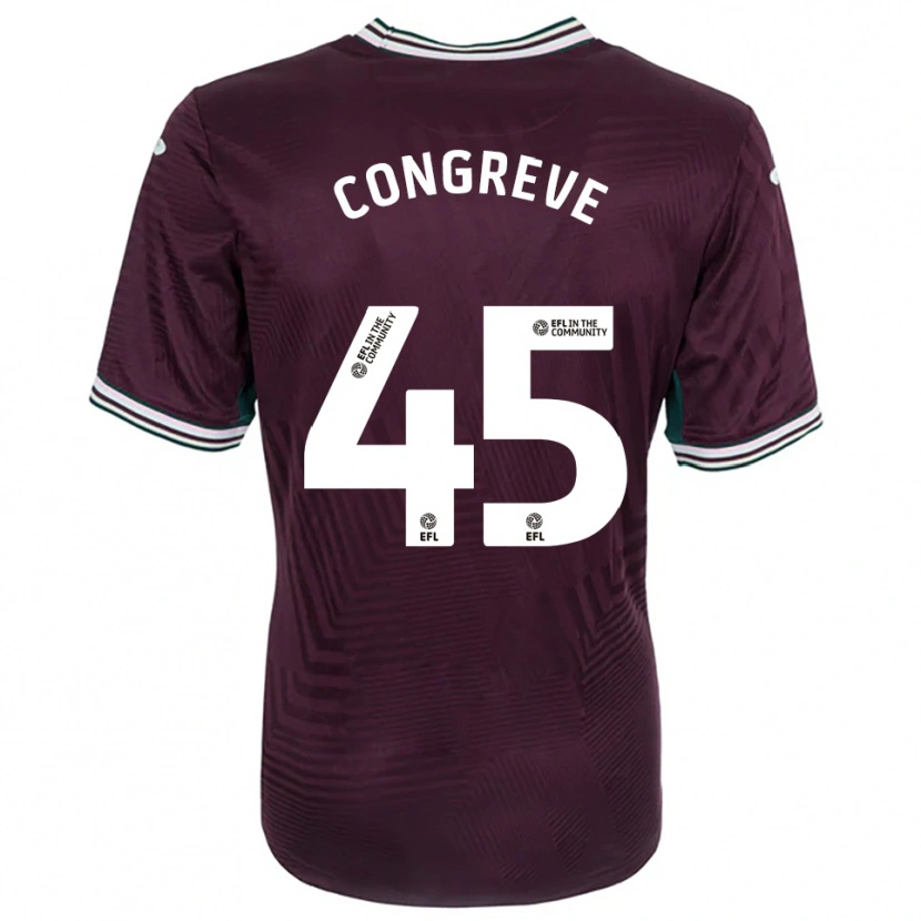 Danxen Uomo Maglia Cameron Congreve #45 Rosso Ruggine Bianco Kit Gara Away 2025/26 Maglietta