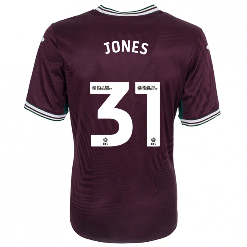 Danxen Uomo Maglia Verity Jones #31 Rosso Ruggine Bianco Kit Gara Away 2025/26 Maglietta