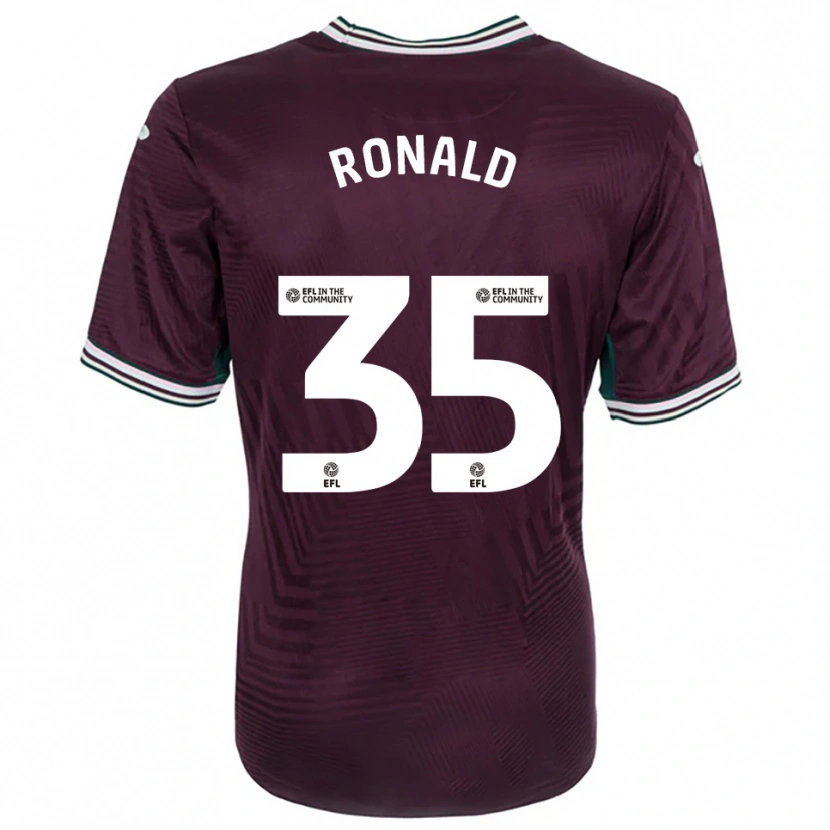 Danxen Uomo Maglia Ronald #35 Rosso Ruggine Bianco Kit Gara Away 2025/26 Maglietta