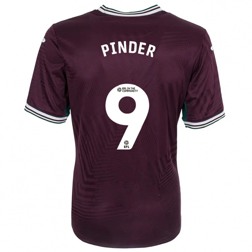 Danxen Uomo Maglia Robyn Pinder #9 Rosso Ruggine Bianco Kit Gara Away 2025/26 Maglietta