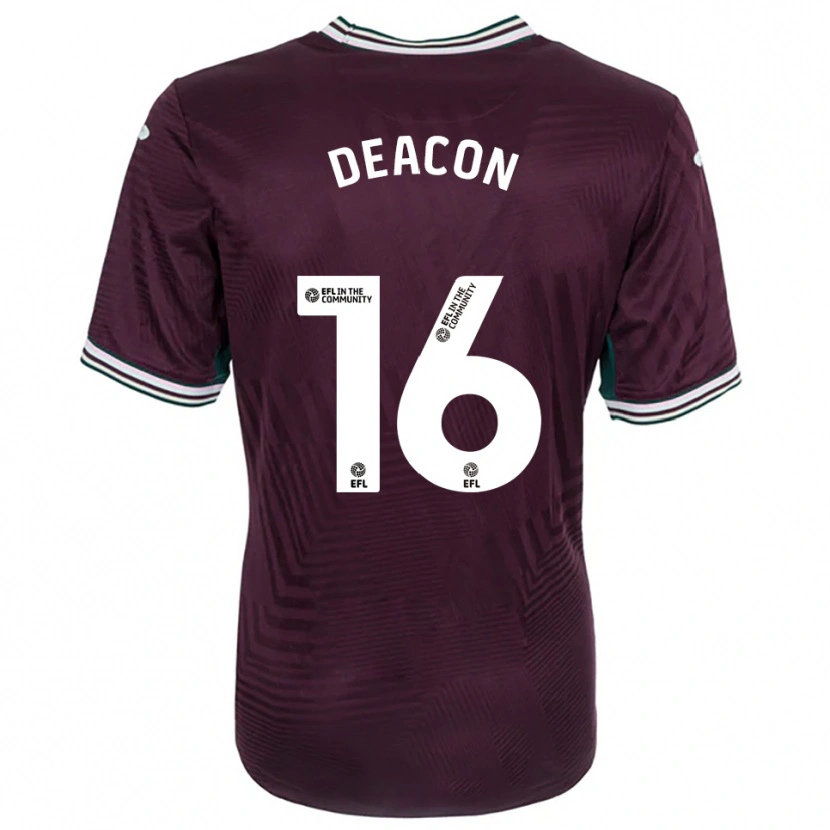 Danxen Uomo Maglia Aimee Deacon #16 Rosso Ruggine Bianco Kit Gara Away 2025/26 Maglietta