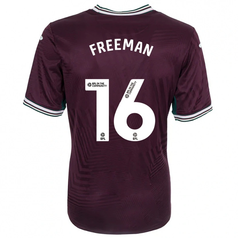 Danxen Uomo Maglia Emily Freeman #16 Rosso Ruggine Bianco Kit Gara Away 2025/26 Maglietta