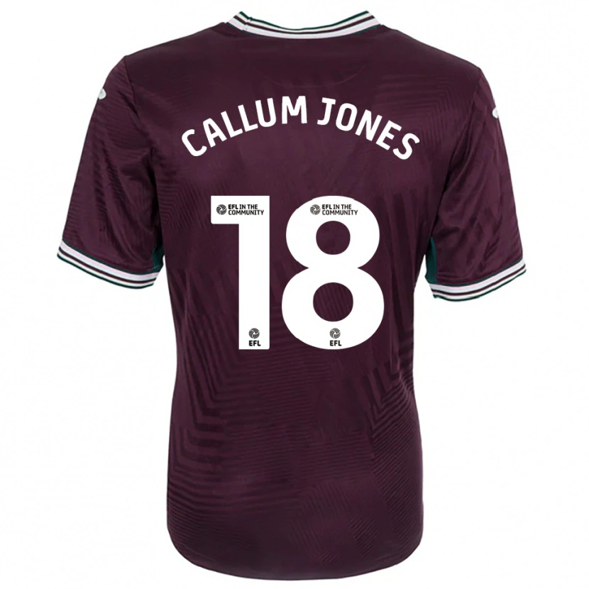 Danxen Uomo Maglia Callum Jones #18 Rosso Ruggine Bianco Kit Gara Away 2025/26 Maglietta