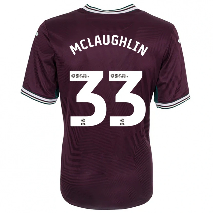 Danxen Uomo Maglia Jon Mclaughlin #33 Rosso Ruggine Bianco Kit Gara Away 2025/26 Maglietta