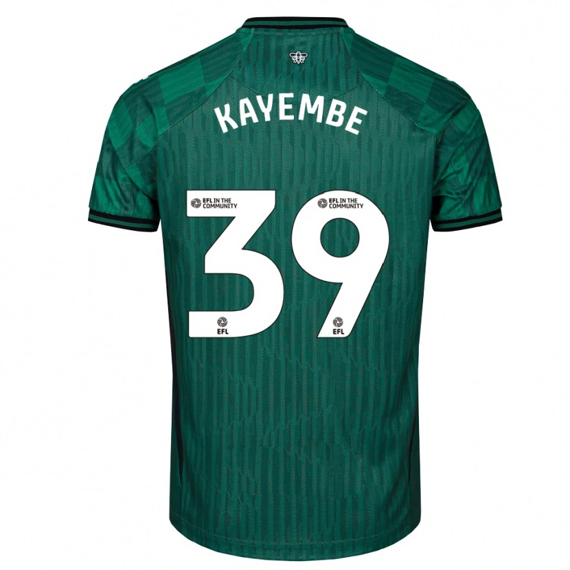 Danxen Uomo Maglia Edo Kayembe #39 Verde Nero Kit Gara Away 2025/26 Maglietta