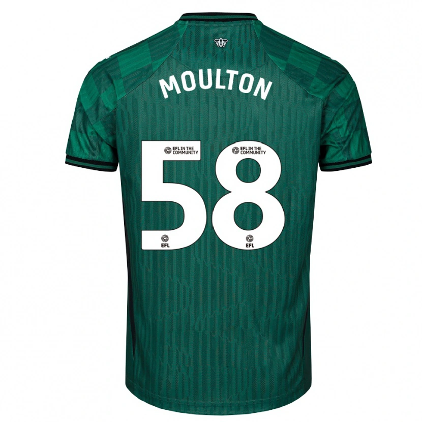 Danxen Uomo Maglia Jai-Dea Moulton #58 Verde Nero Kit Gara Away 2025/26 Maglietta