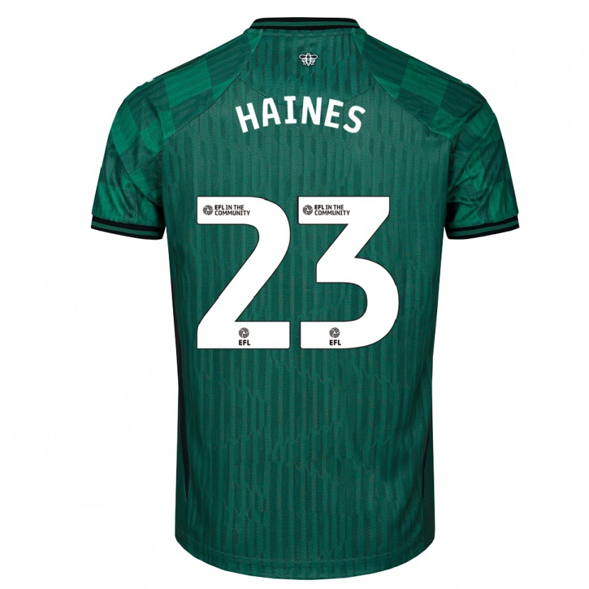 Danxen Uomo Maglia Coral-Jade Haines #23 Verde Nero Kit Gara Away 2025/26 Maglietta