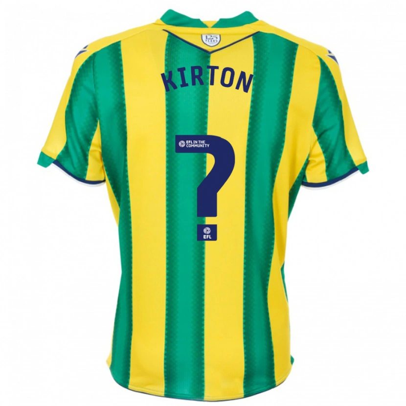 Danxen Uomo Maglia Archie Kirton #0 Giallo Verde Kit Gara Away 2025/26 Maglietta