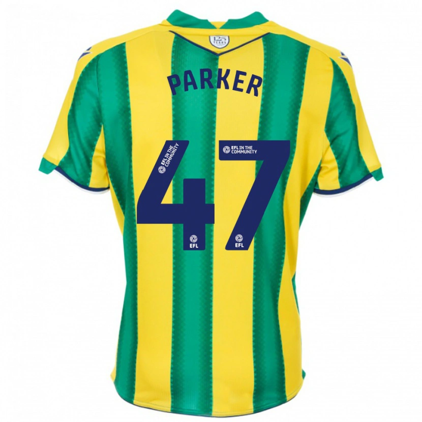 Danxen Uomo Maglia Michael Parker #47 Giallo Verde Kit Gara Away 2025/26 Maglietta