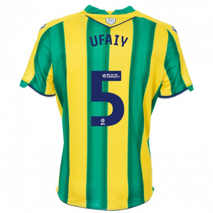 Danxen Uomo Maglia Kevin Ufaiy #5 Giallo Verde Kit Gara Away 2025/26 Maglietta