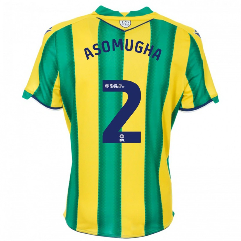 Danxen Uomo Maglia Joel Asomugha #2 Giallo Verde Kit Gara Away 2025/26 Maglietta