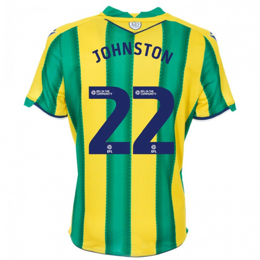 Danxen Uomo Maglia Mikey Johnston #22 Giallo Verde Kit Gara Away 2025/26 Maglietta
