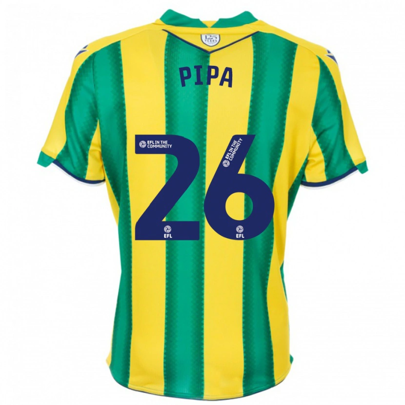 Danxen Uomo Maglia Pipa #26 Giallo Verde Kit Gara Away 2025/26 Maglietta