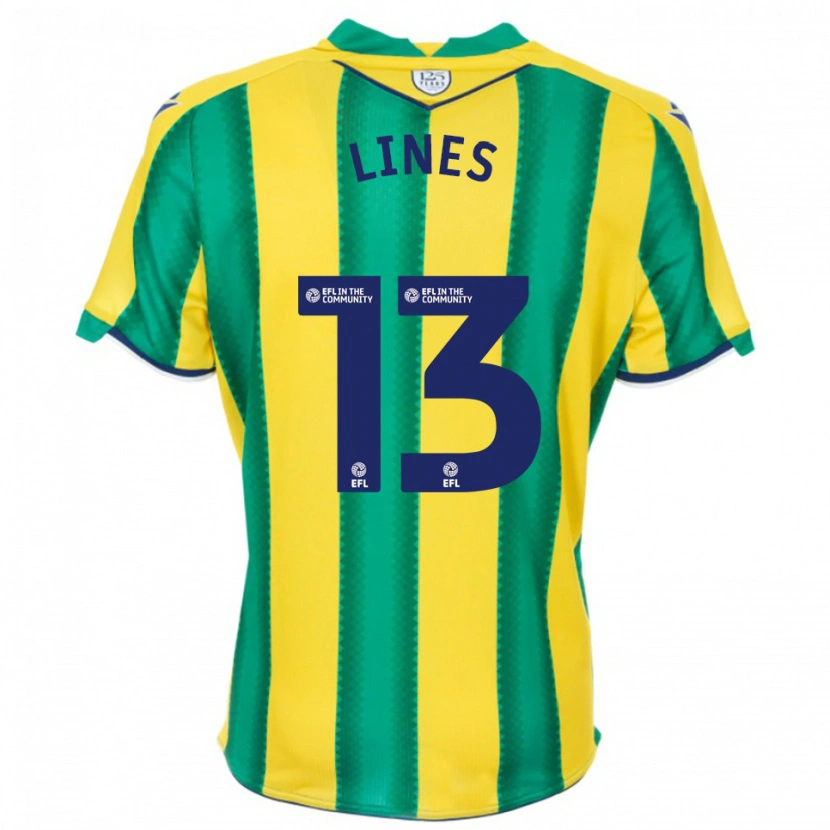 Danxen Uomo Maglia Jack Lines #13 Giallo Verde Kit Gara Away 2025/26 Maglietta